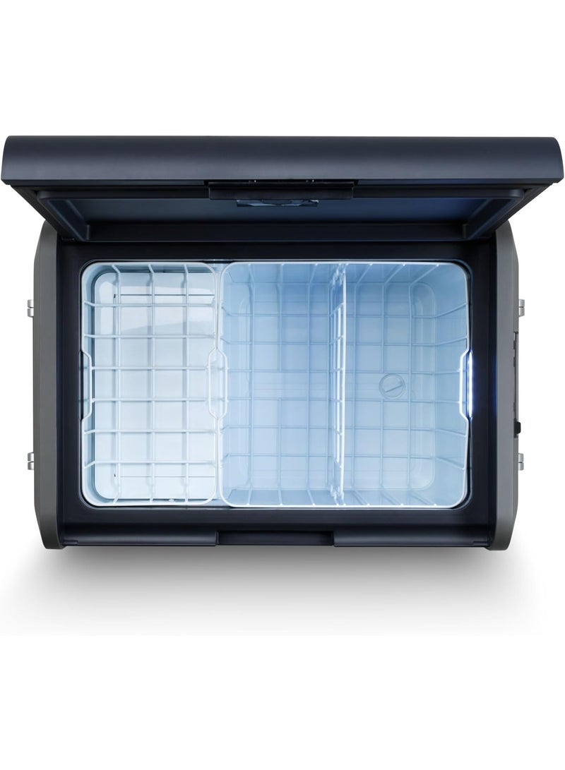 دوميتك دومتيك CFX5 55 – مبرد ضاغط سعة 55 لتر – مبرد كهربائي للسيارة والتخييم – يعمل على 12 فولت / 24 فولت (ولاعة السيارة) و110 فولت / 240 فولت (التيار الكهربائي) – ثلاجة محمولة - Image 3